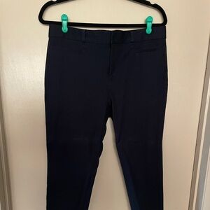 Navy Blue Cropped Dress Pants